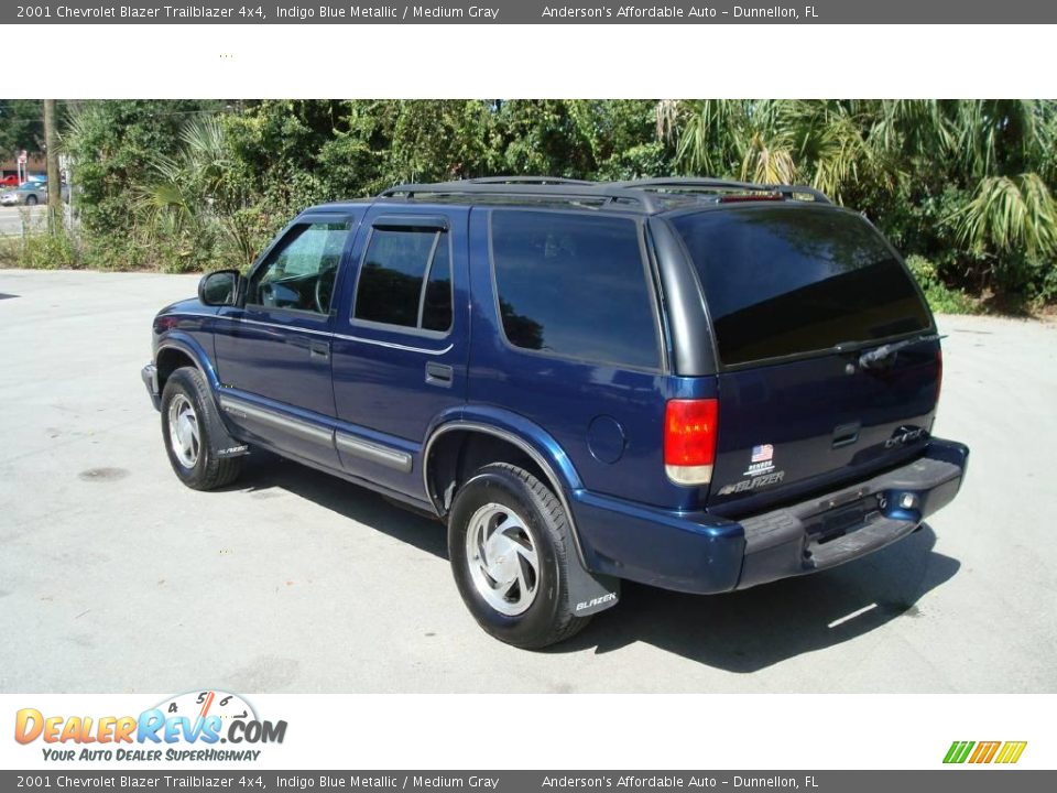 2001 Chevrolet Blazer Trailblazer 4x4 Indigo Blue Metallic / Medium Gray Photo #7