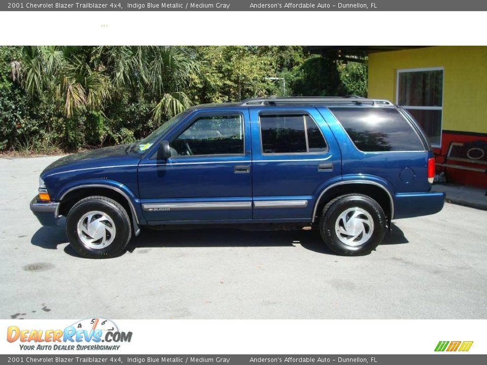 2001 Chevrolet Blazer Trailblazer 4x4 Indigo Blue Metallic / Medium Gray Photo #8