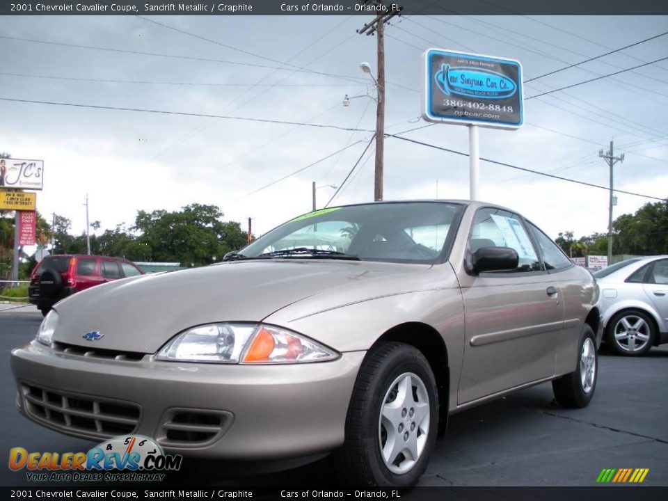 2001 Chevrolet Cavalier Coupe Sandrift Metallic / Graphite Photo #1