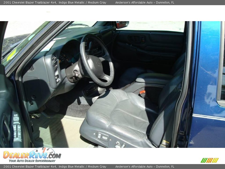 2001 Chevrolet Blazer Trailblazer 4x4 Indigo Blue Metallic / Medium Gray Photo #11