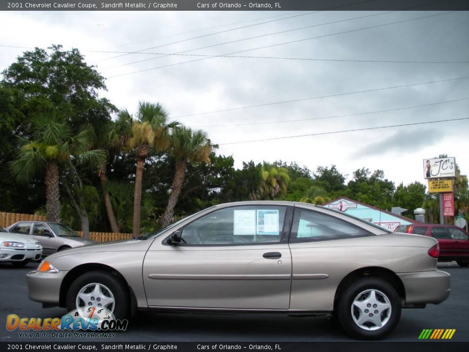 2001 Chevrolet Cavalier Coupe Sandrift Metallic / Graphite Photo #8