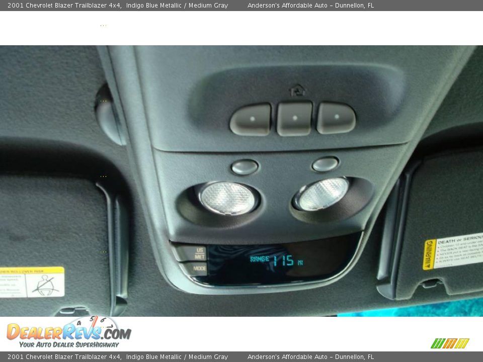 2001 Chevrolet Blazer Trailblazer 4x4 Indigo Blue Metallic / Medium Gray Photo #21