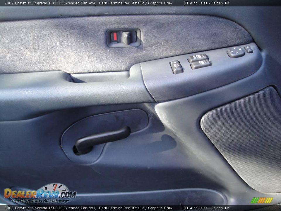 2002 Chevrolet Silverado 1500 LS Extended Cab 4x4 Dark Carmine Red Metallic / Graphite Gray Photo #9