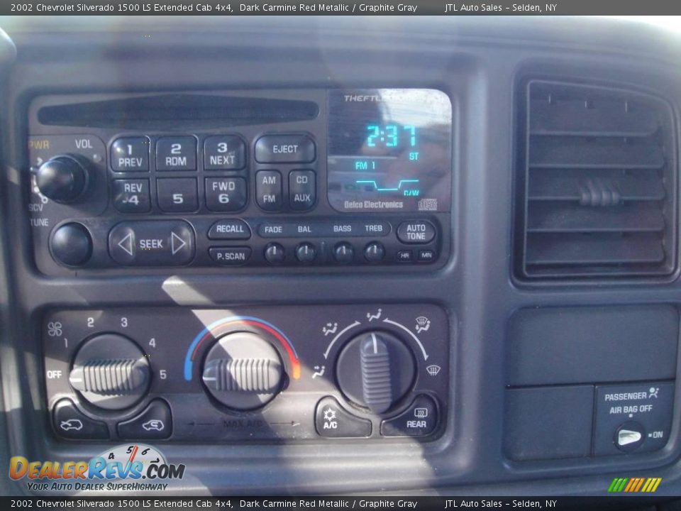 2002 Chevrolet Silverado 1500 LS Extended Cab 4x4 Dark Carmine Red Metallic / Graphite Gray Photo #14