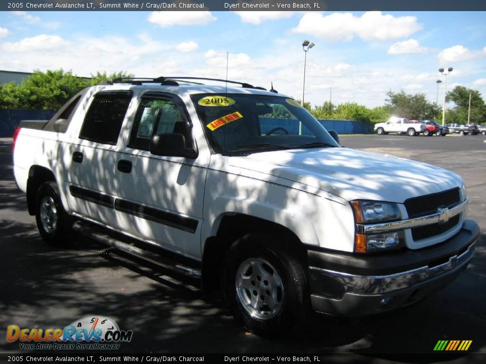 2005 Chevrolet Avalanche LT Summit White / Gray/Dark Charcoal Photo #3