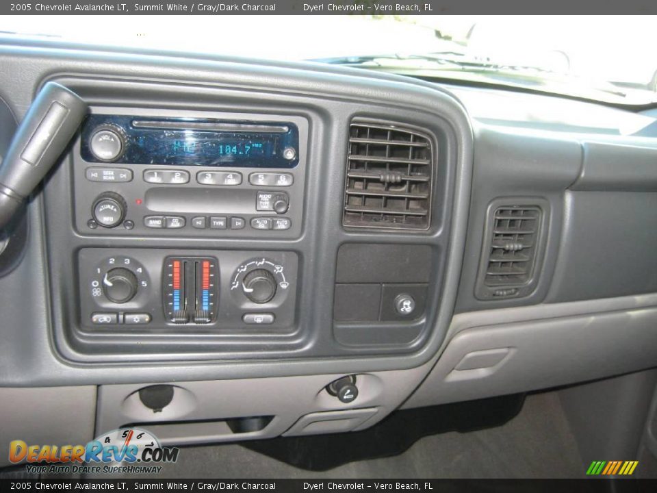 2005 Chevrolet Avalanche LT Summit White / Gray/Dark Charcoal Photo #21