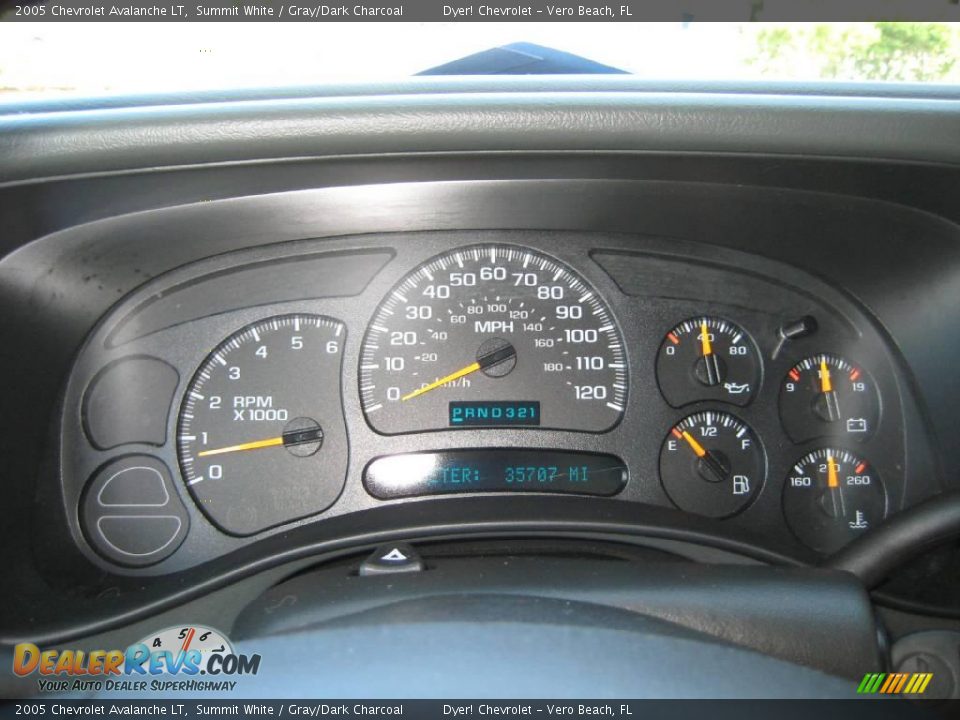 2005 Chevrolet Avalanche LT Summit White / Gray/Dark Charcoal Photo #23