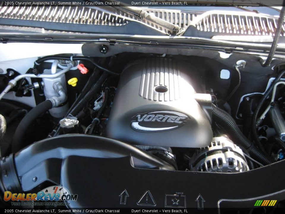 2005 Chevrolet Avalanche LT Summit White / Gray/Dark Charcoal Photo #24