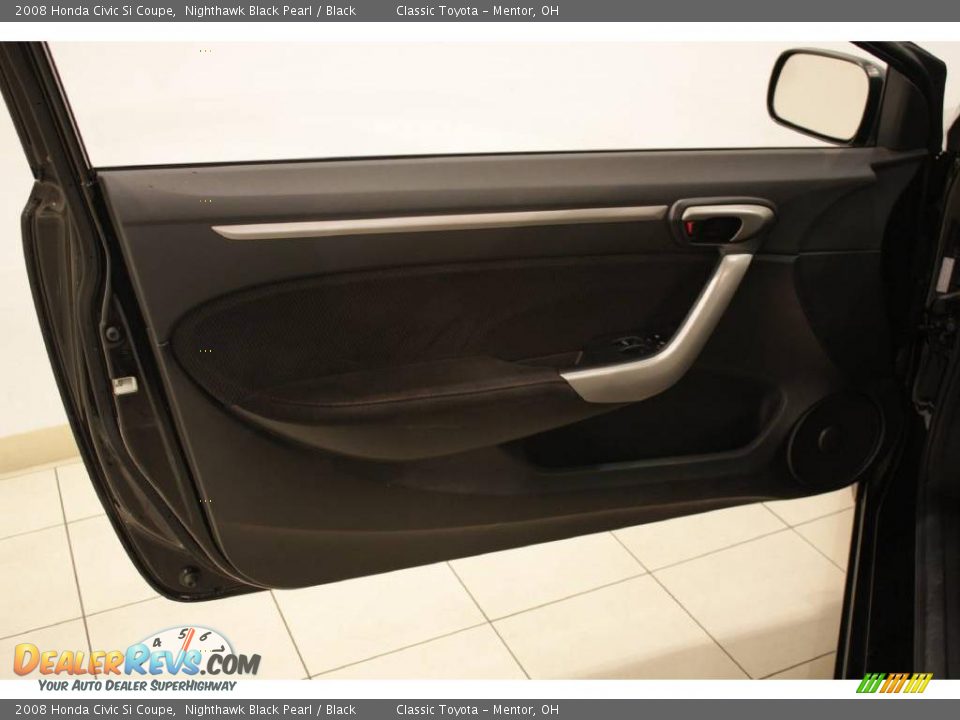 2008 Honda Civic Si Coupe Nighthawk Black Pearl / Black Photo #8