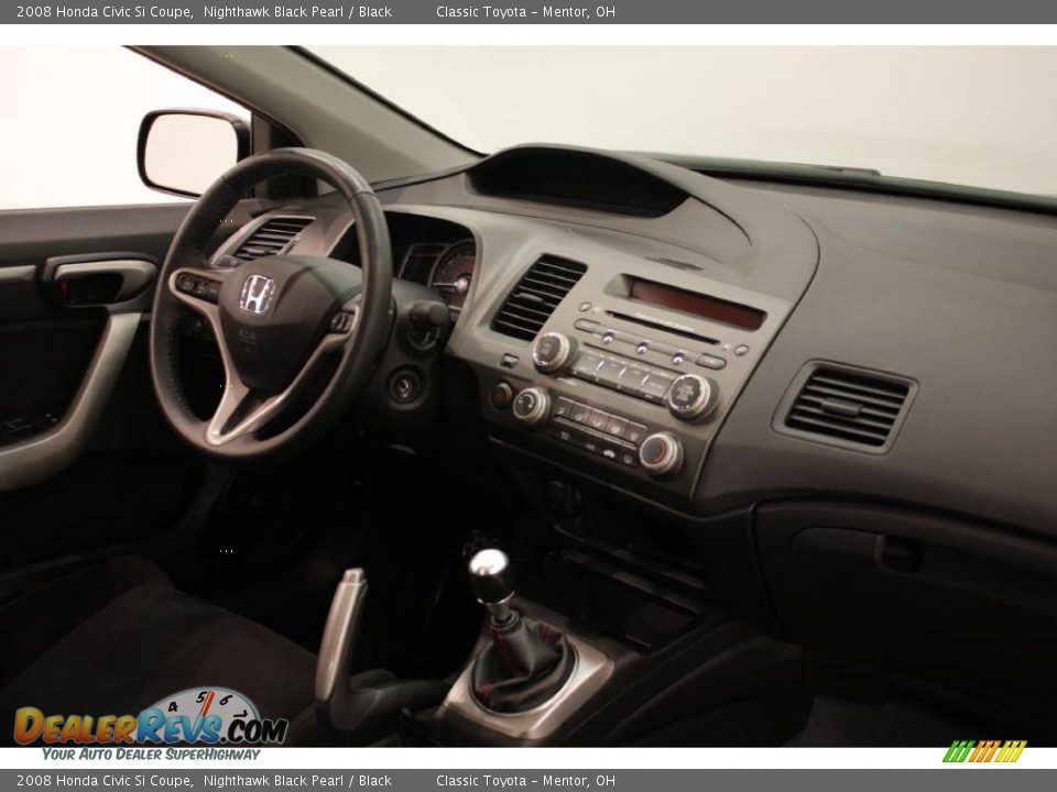 2008 Honda Civic Si Coupe Nighthawk Black Pearl / Black Photo #15