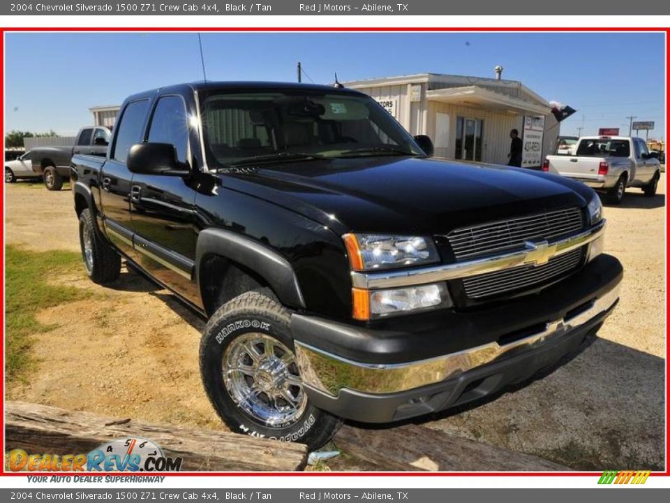 2004 Chevrolet Silverado 1500 Z71 Crew Cab 4x4 Black / Tan Photo #9