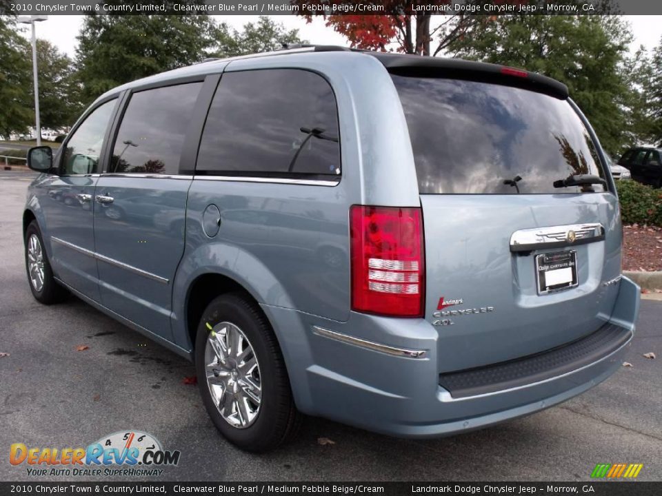 2010 Chrysler Town & Country Limited Clearwater Blue Pearl / Medium Pebble Beige/Cream Photo #2