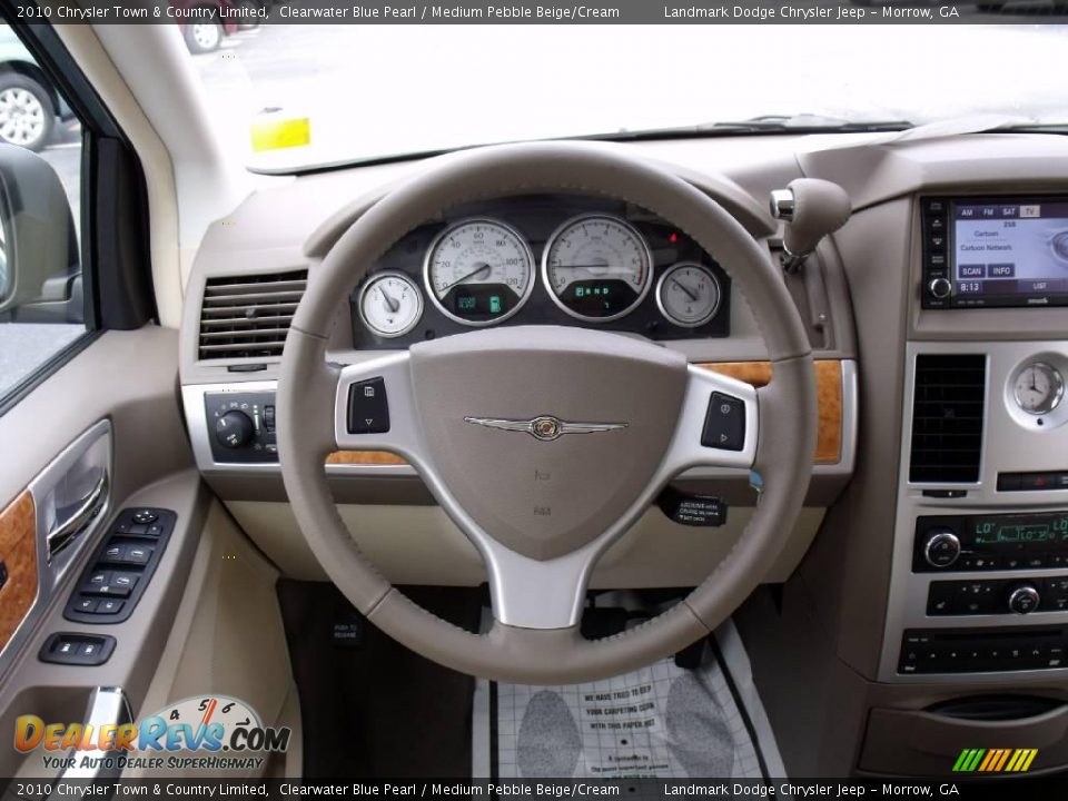 2010 Chrysler Town & Country Limited Clearwater Blue Pearl / Medium Pebble Beige/Cream Photo #12