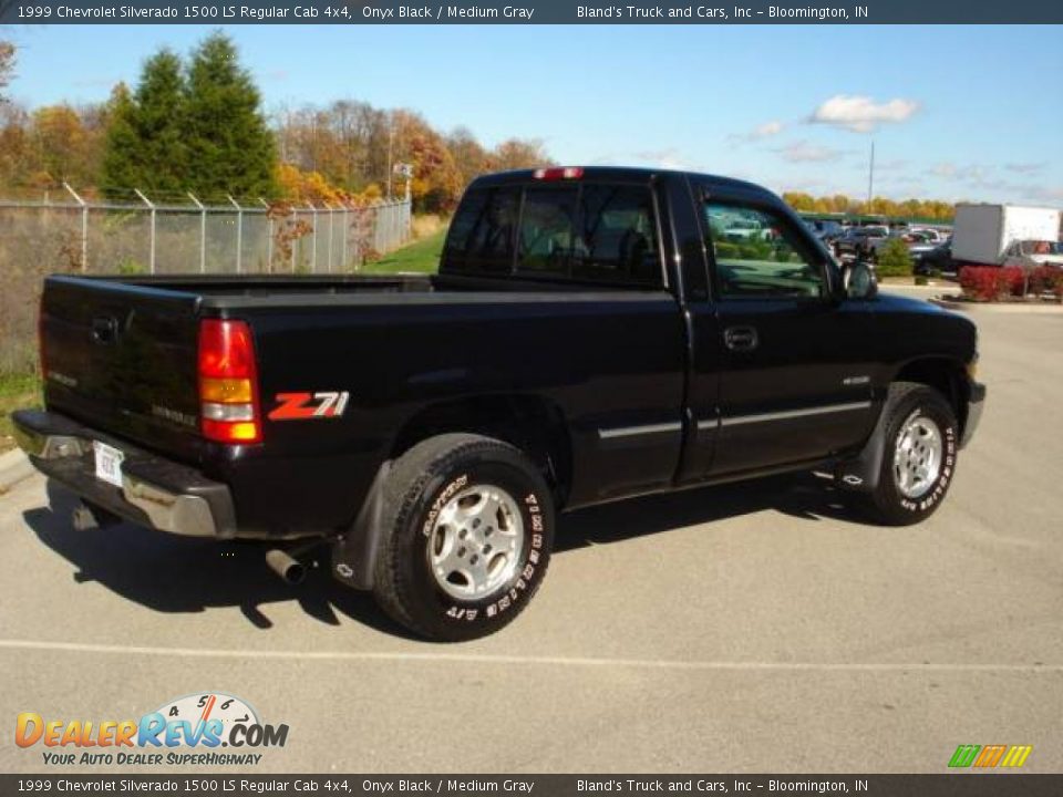 1999 Chevrolet Silverado 1500 LS Regular Cab 4x4 Onyx Black / Medium Gray Photo #8