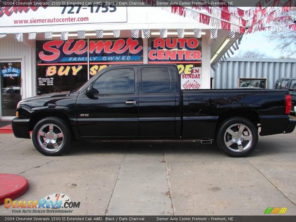 2004 Chevrolet Silverado 1500 SS Extended Cab AWD Black / Dark Charcoal Photo #1