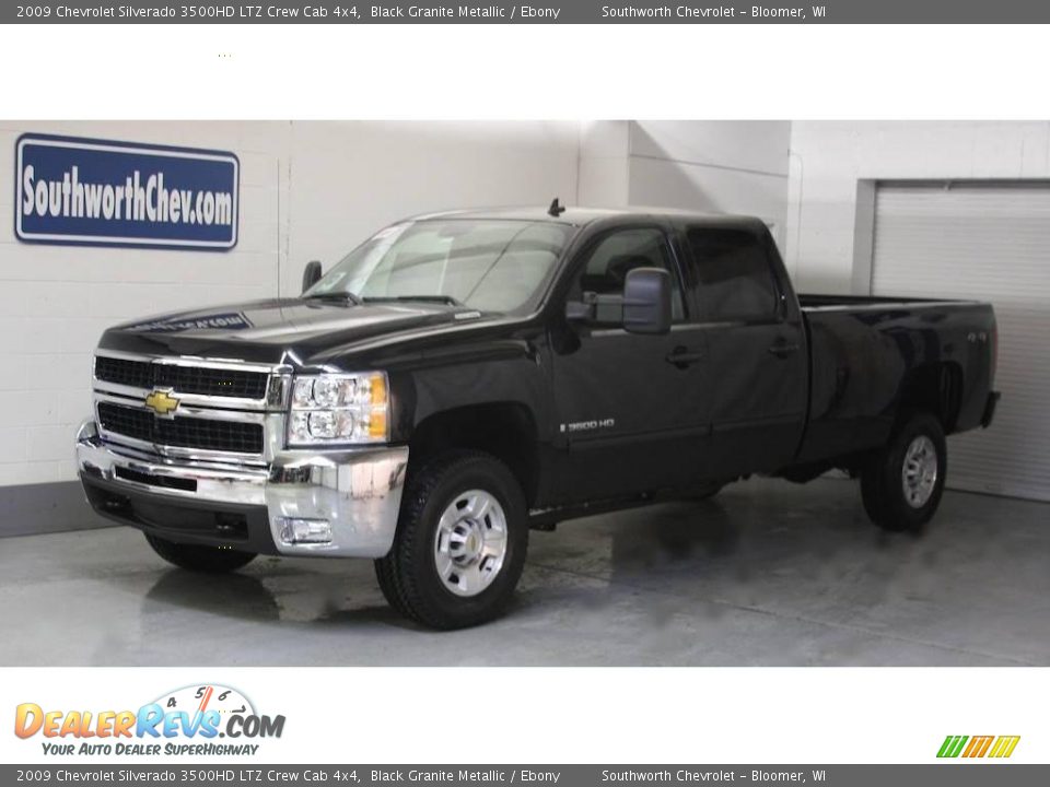 2009 Chevrolet Silverado 3500HD LTZ Crew Cab 4x4 Black Granite Metallic / Ebony Photo #1