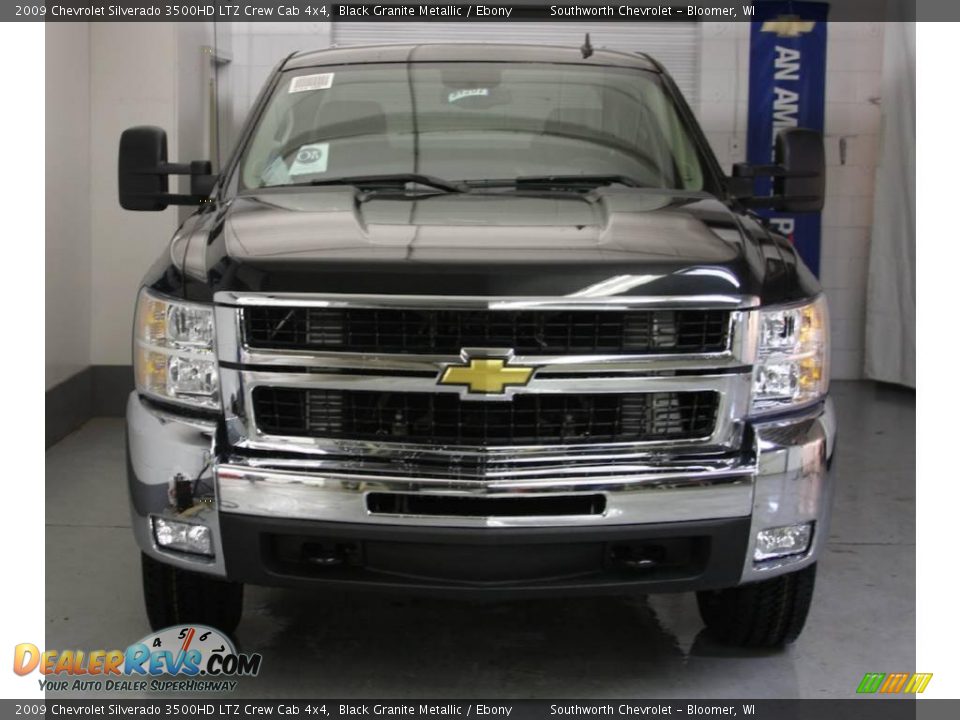 2009 Chevrolet Silverado 3500HD LTZ Crew Cab 4x4 Black Granite Metallic / Ebony Photo #2