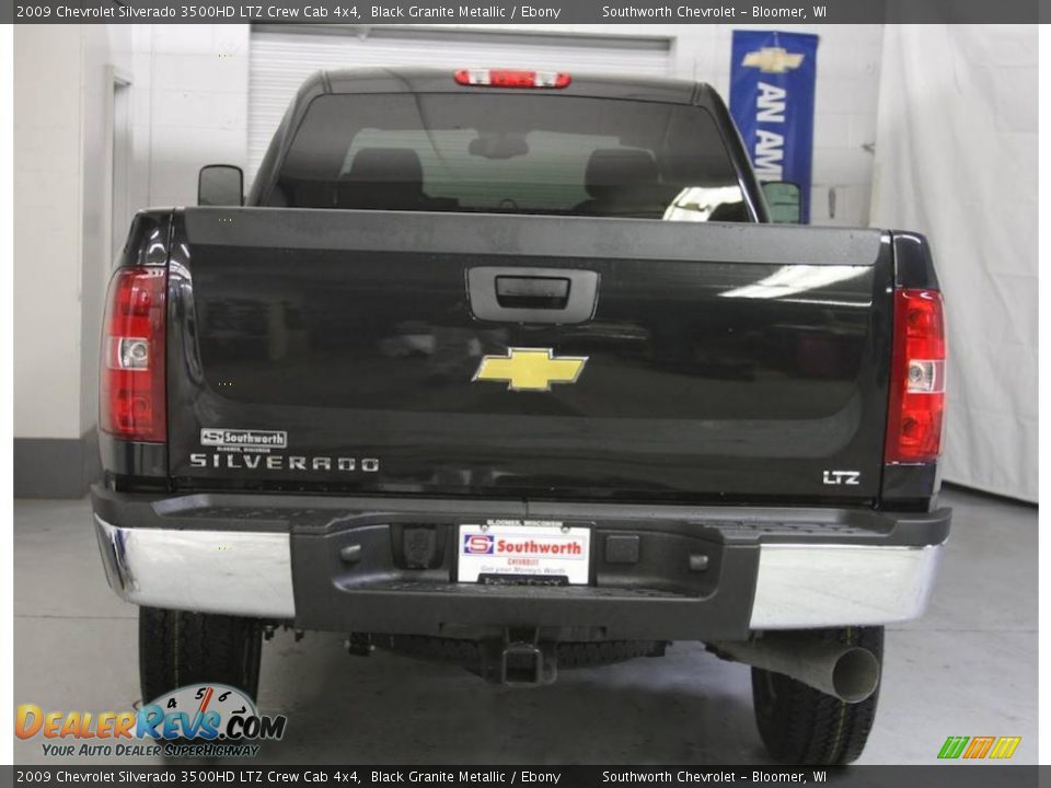 2009 Chevrolet Silverado 3500HD LTZ Crew Cab 4x4 Black Granite Metallic / Ebony Photo #3