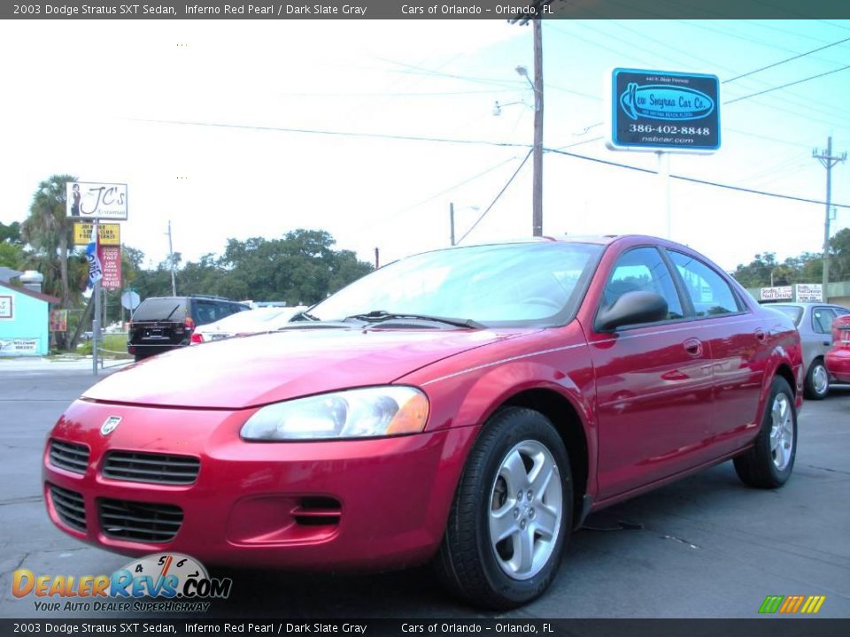 2003 Dodge Stratus SXT Sedan Inferno Red Pearl / Dark Slate Gray Photo #1