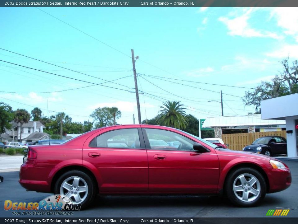 2003 Dodge Stratus SXT Sedan Inferno Red Pearl / Dark Slate Gray Photo #4