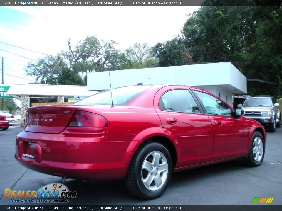 2003 Dodge Stratus SXT Sedan Inferno Red Pearl / Dark Slate Gray Photo #5