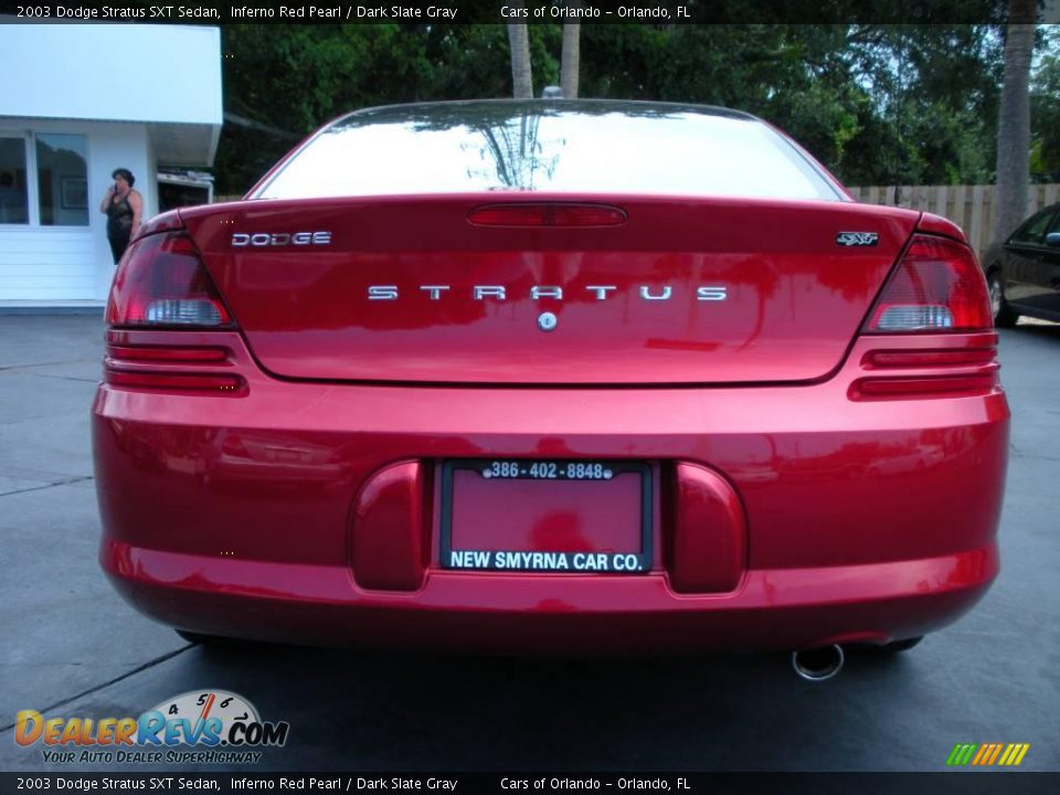 2003 Dodge Stratus SXT Sedan Inferno Red Pearl / Dark Slate Gray Photo #6