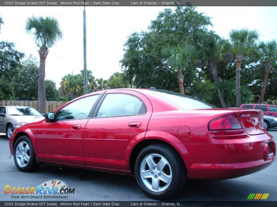 2003 Dodge Stratus SXT Sedan Inferno Red Pearl / Dark Slate Gray Photo #7