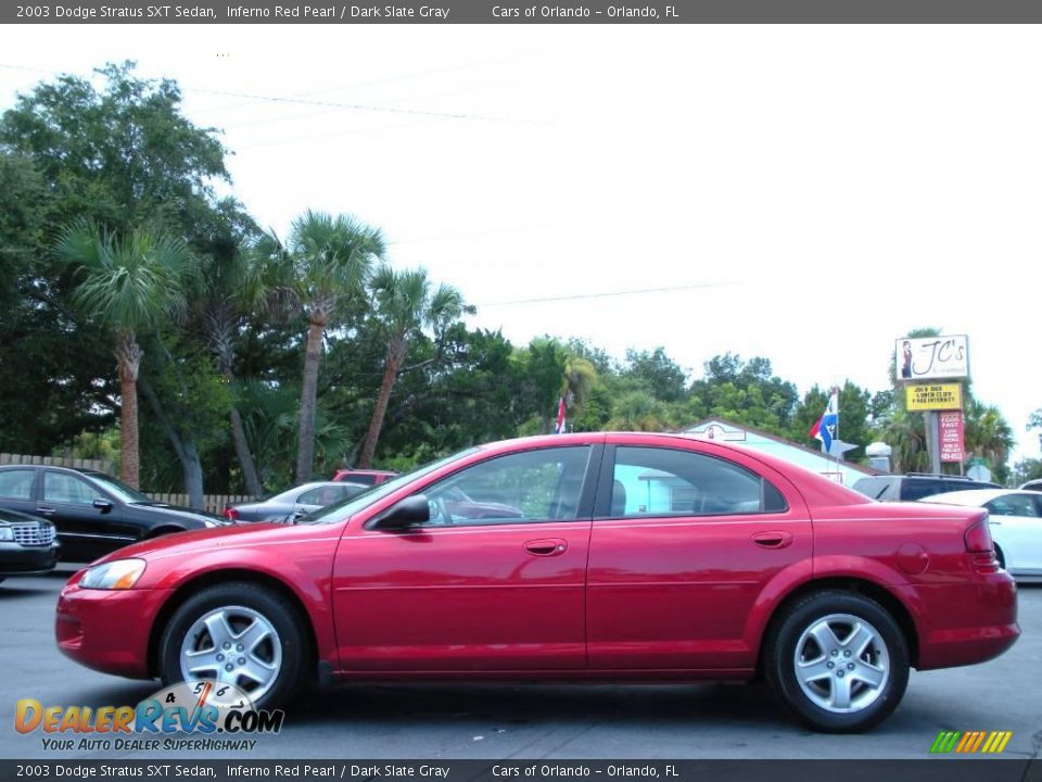 2003 Dodge Stratus SXT Sedan Inferno Red Pearl / Dark Slate Gray Photo #8
