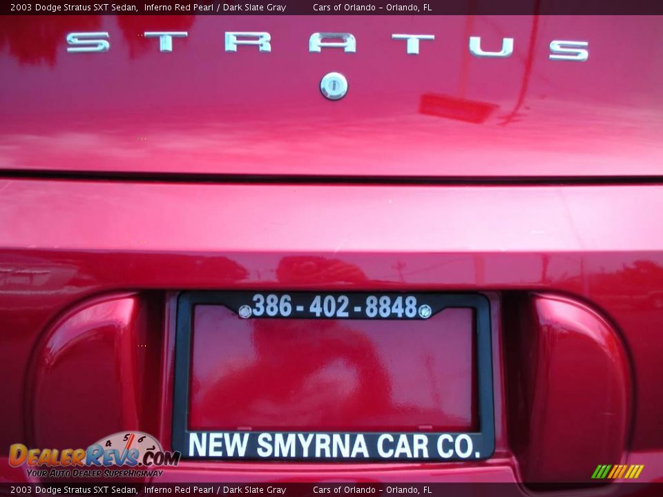 2003 Dodge Stratus SXT Sedan Inferno Red Pearl / Dark Slate Gray Photo #9