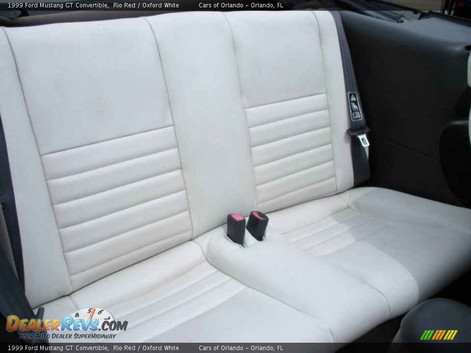 1999 Ford Mustang GT Convertible Rio Red / Oxford White Photo #29
