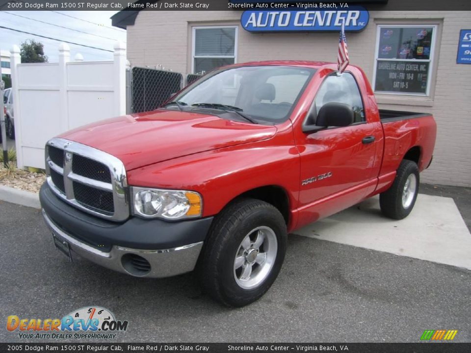 2005 Dodge Ram 1500 ST Regular Cab Flame Red / Dark Slate Gray Photo #2