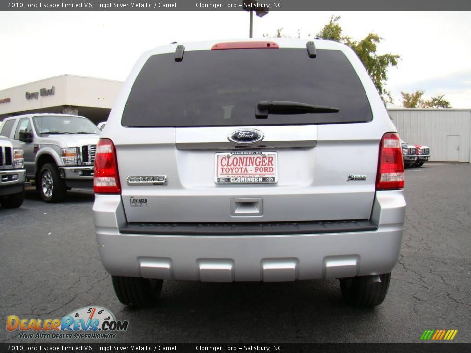 2010 Ford Escape Limited V6 Ingot Silver Metallic / Camel Photo #4