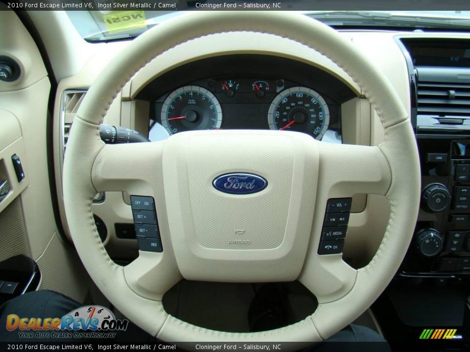 2010 Ford Escape Limited V6 Ingot Silver Metallic / Camel Photo #20