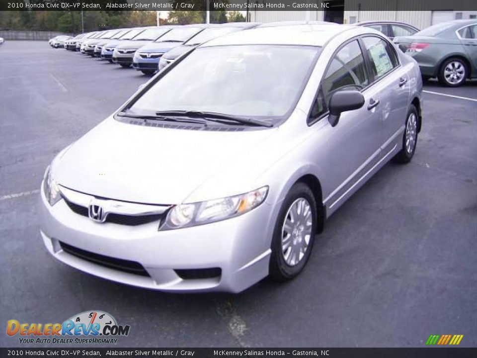 2010 Honda Civic DX-VP Sedan Alabaster Silver Metallic / Gray Photo #1