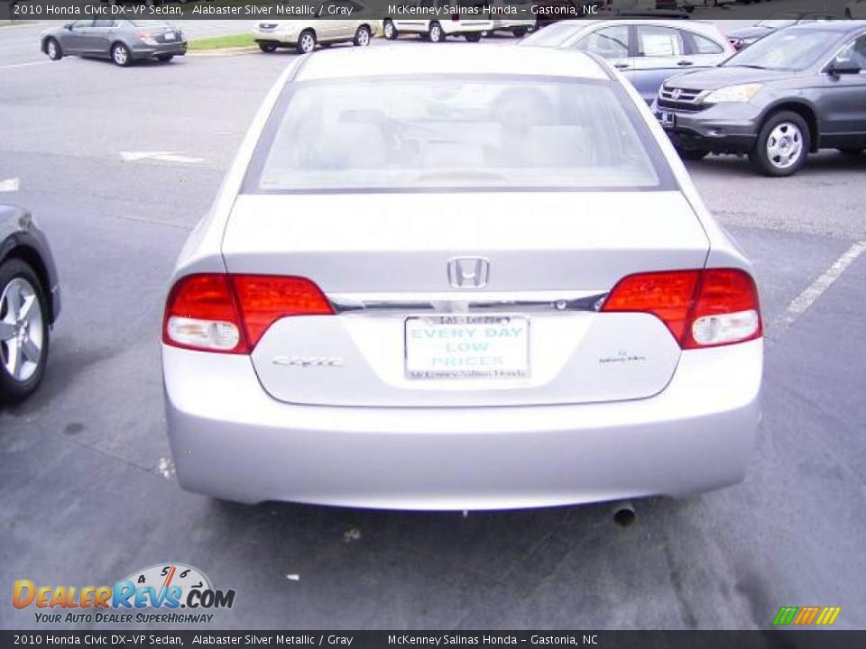 2010 Honda Civic DX-VP Sedan Alabaster Silver Metallic / Gray Photo #3