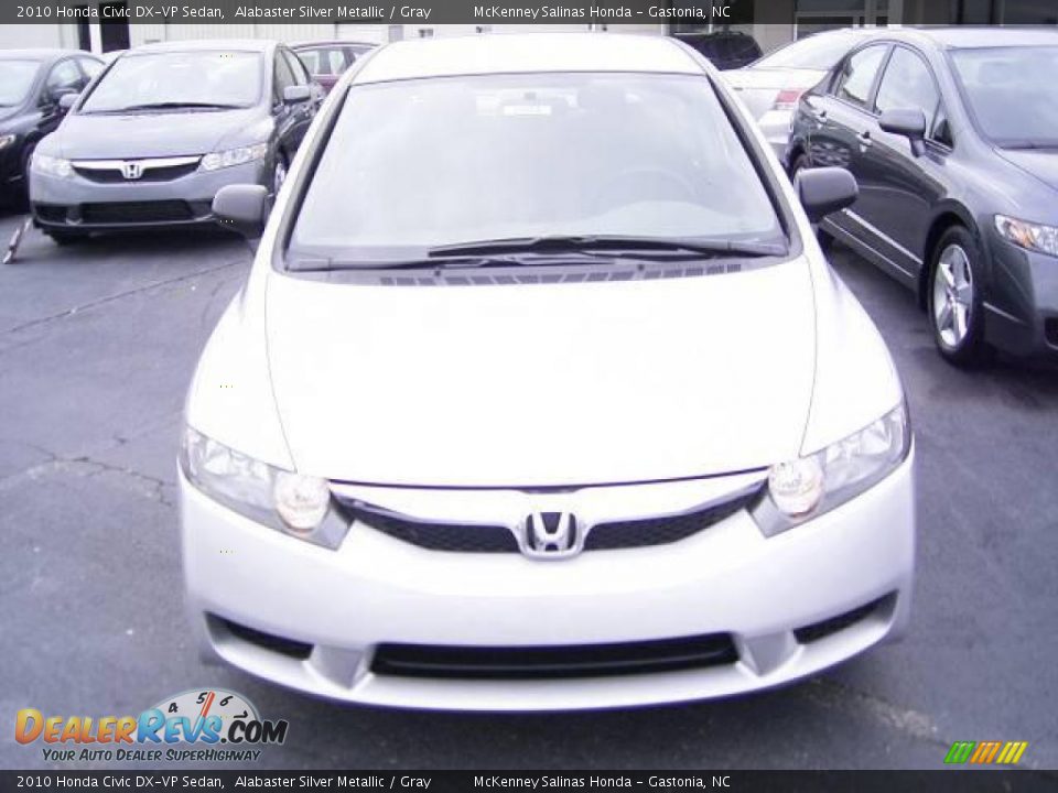 2010 Honda Civic DX-VP Sedan Alabaster Silver Metallic / Gray Photo #6