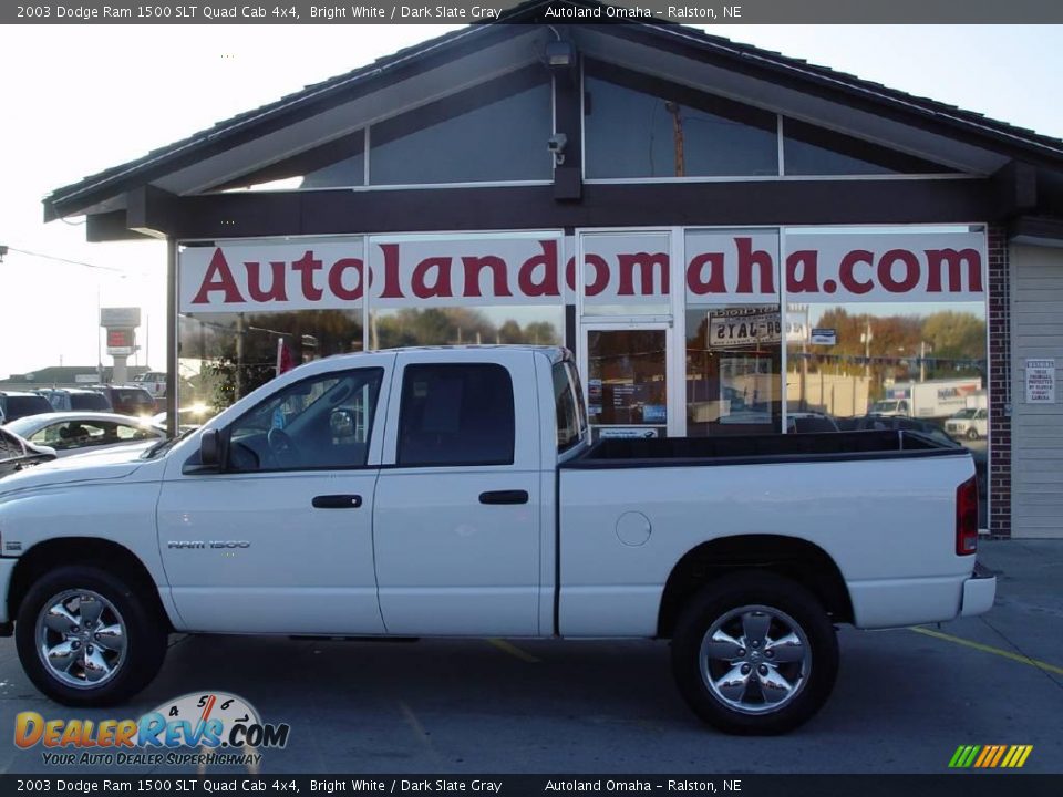 2003 Dodge Ram 1500 SLT Quad Cab 4x4 Bright White / Dark Slate Gray Photo #1