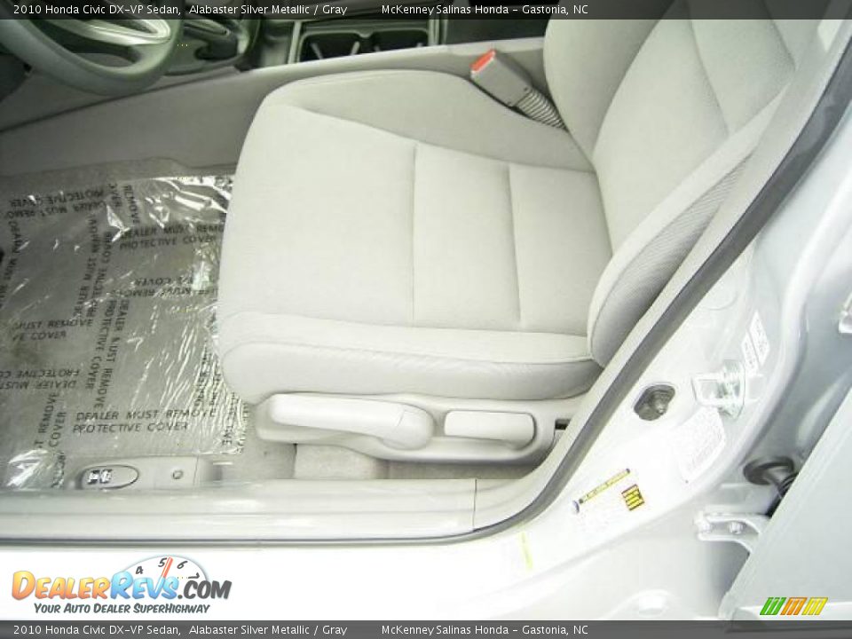 2010 Honda Civic DX-VP Sedan Alabaster Silver Metallic / Gray Photo #8
