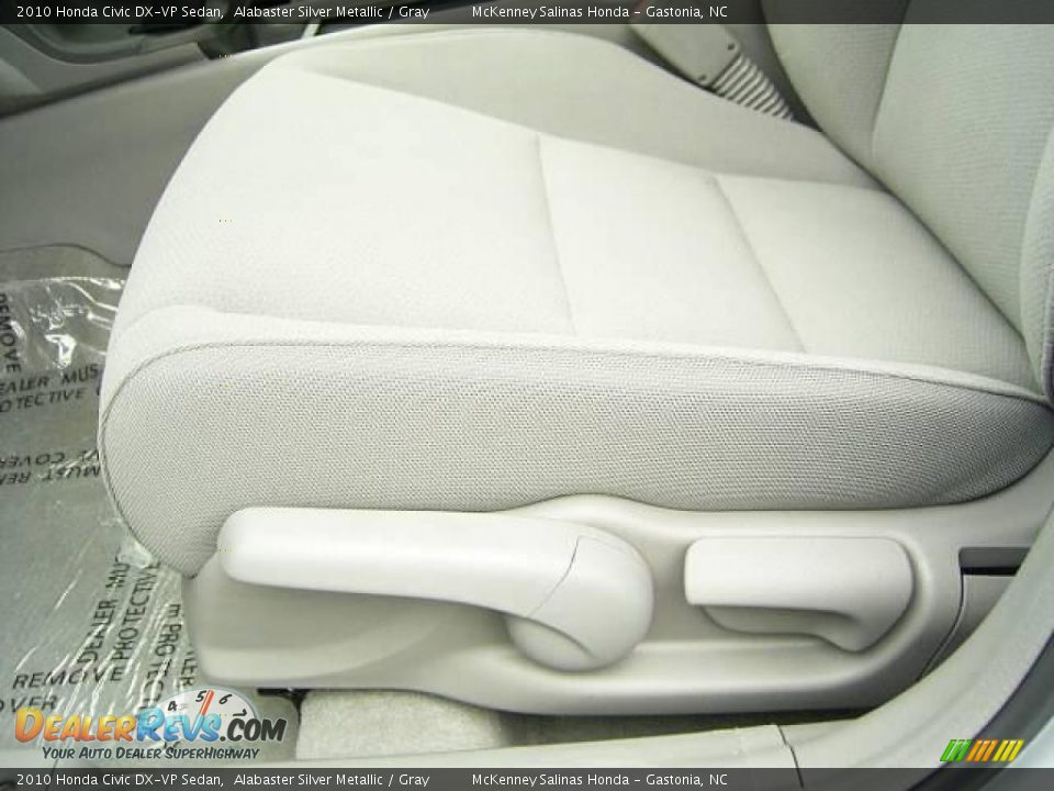 2010 Honda Civic DX-VP Sedan Alabaster Silver Metallic / Gray Photo #9