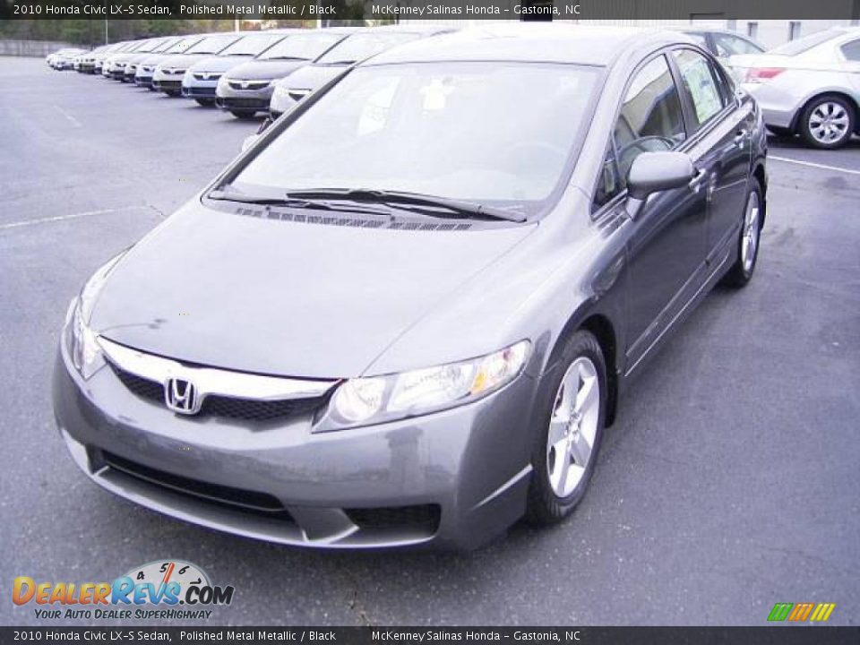 2010 Honda Civic LX-S Sedan Polished Metal Metallic / Black Photo #1