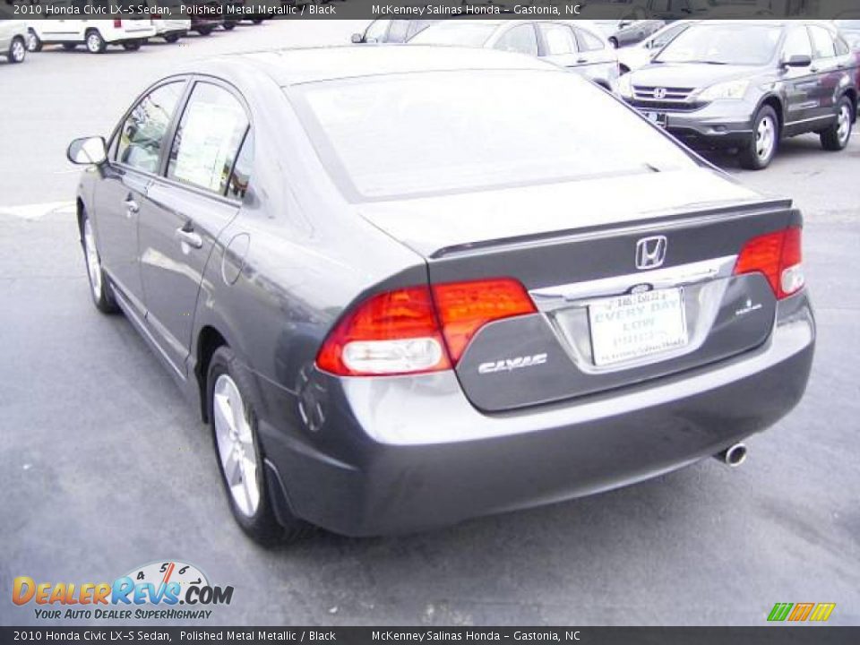 2010 Honda Civic LX-S Sedan Polished Metal Metallic / Black Photo #2