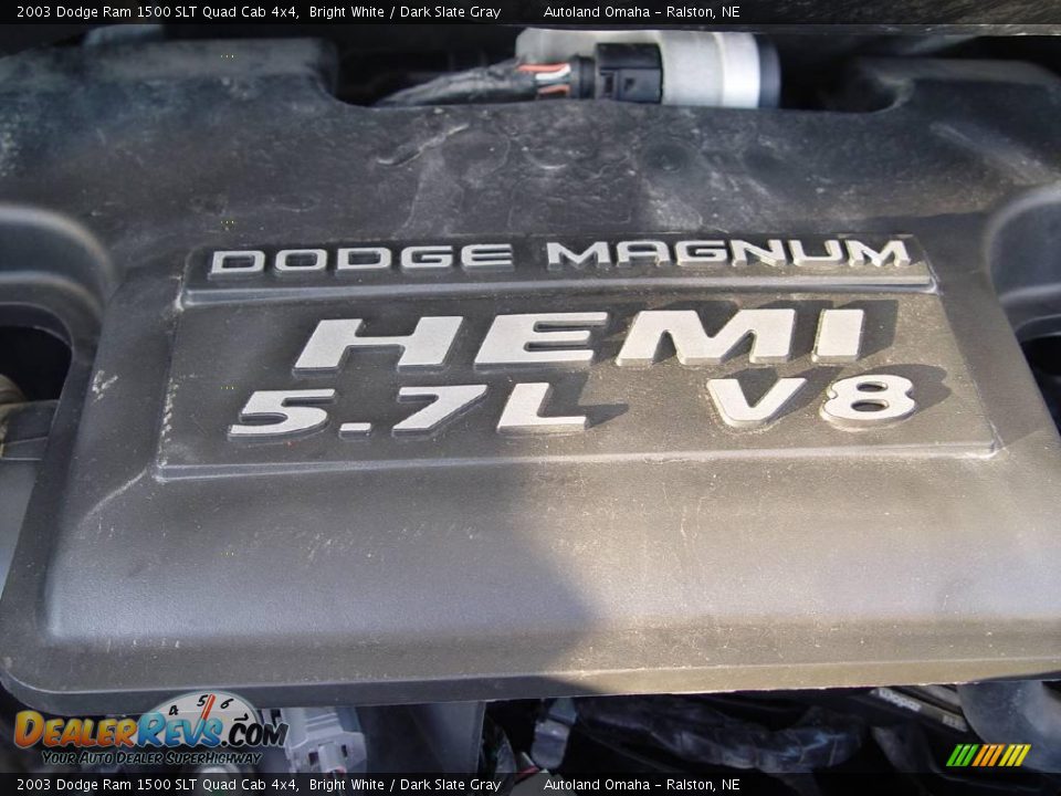 2003 Dodge Ram 1500 SLT Quad Cab 4x4 Bright White / Dark Slate Gray Photo #5