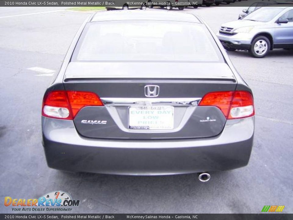 2010 Honda Civic LX-S Sedan Polished Metal Metallic / Black Photo #3