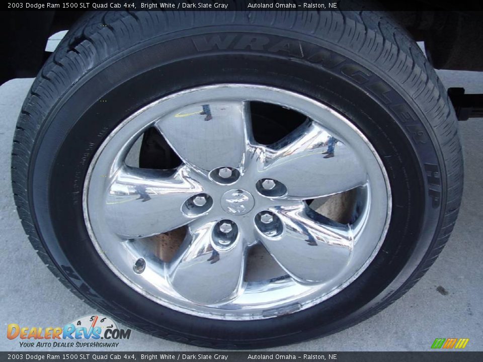 2003 Dodge Ram 1500 SLT Quad Cab 4x4 Bright White / Dark Slate Gray Photo #6