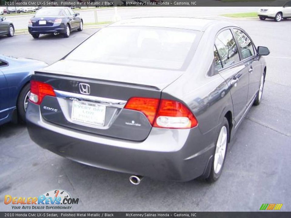 2010 Honda Civic LX-S Sedan Polished Metal Metallic / Black Photo #4