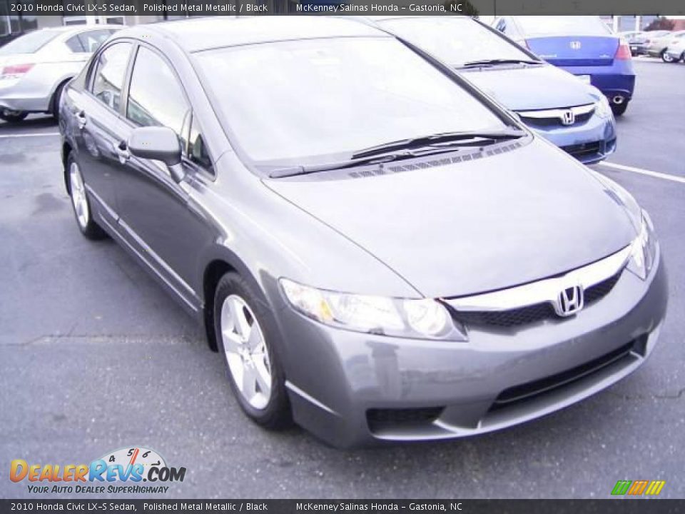 2010 Honda Civic LX-S Sedan Polished Metal Metallic / Black Photo #5