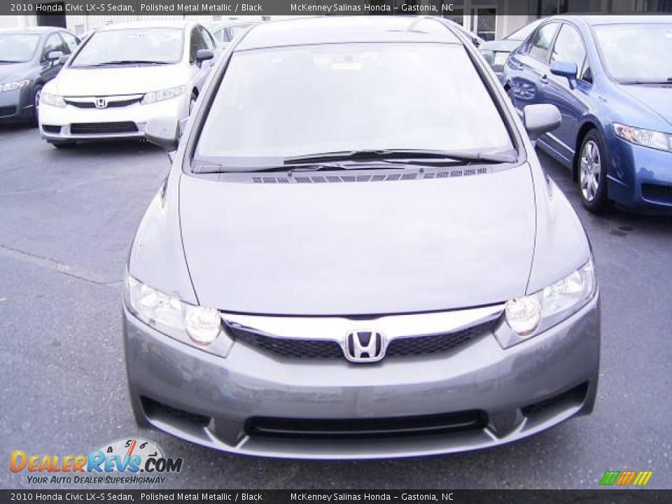 2010 Honda Civic LX-S Sedan Polished Metal Metallic / Black Photo #6