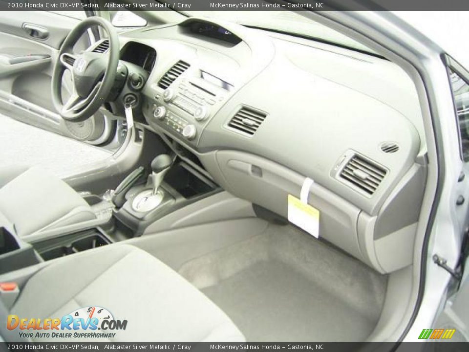 2010 Honda Civic DX-VP Sedan Alabaster Silver Metallic / Gray Photo #16