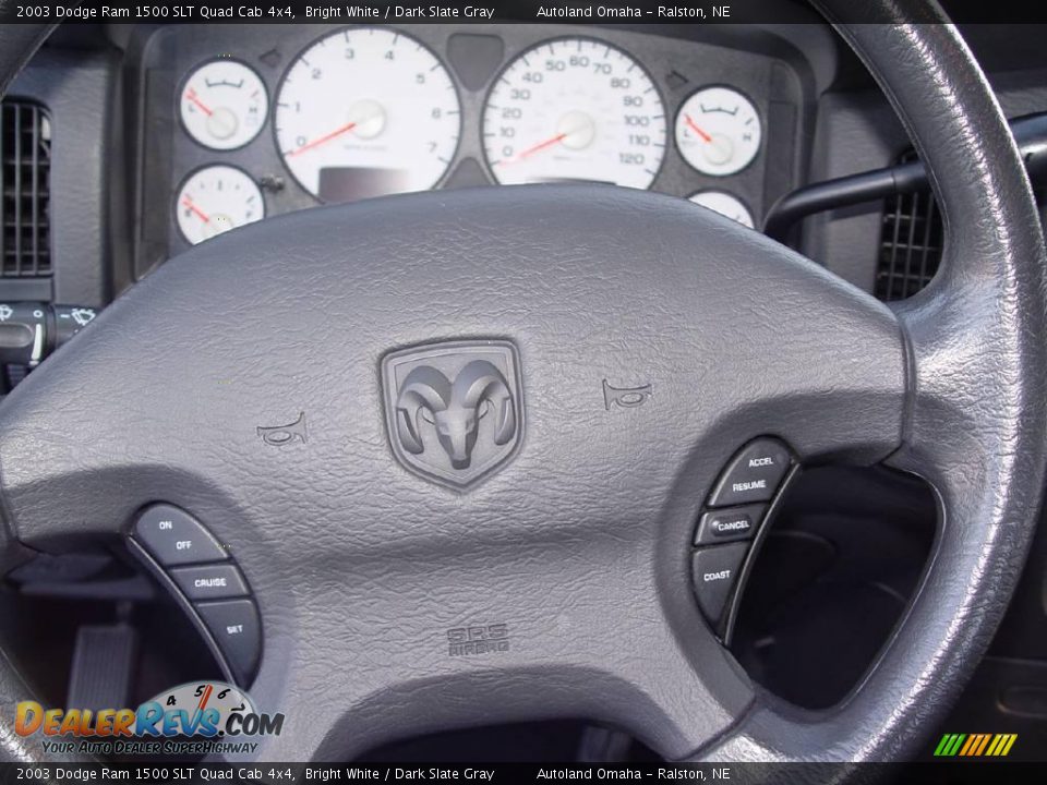 2003 Dodge Ram 1500 SLT Quad Cab 4x4 Bright White / Dark Slate Gray Photo #11
