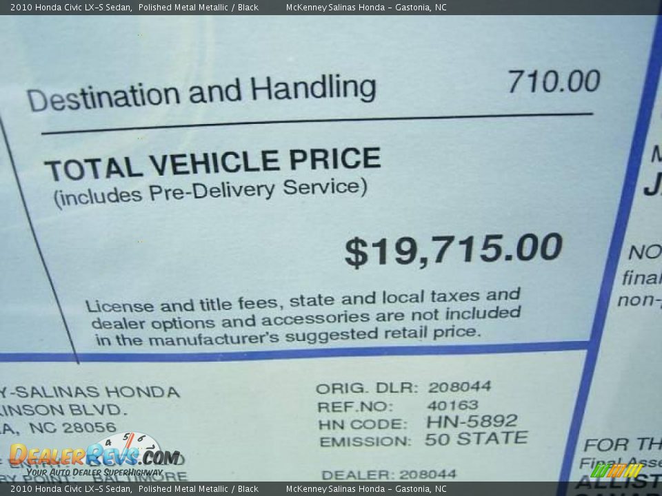 2010 Honda Civic LX-S Sedan Polished Metal Metallic / Black Photo #11